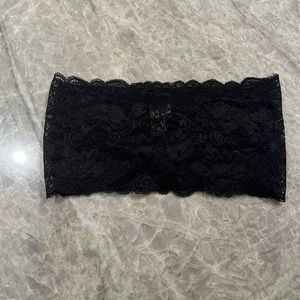 Love Man Black Bandeau Bralette, one size